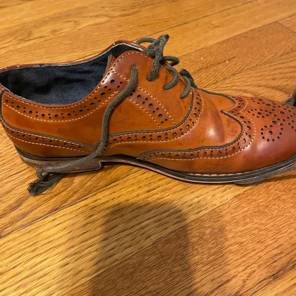 Bruno Marc Boys Wingtip Brown Dress Shoes - Picture 5 of 9